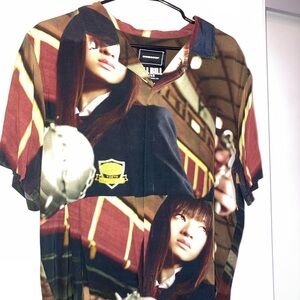 Graphic Print Casual Button Down Shirt